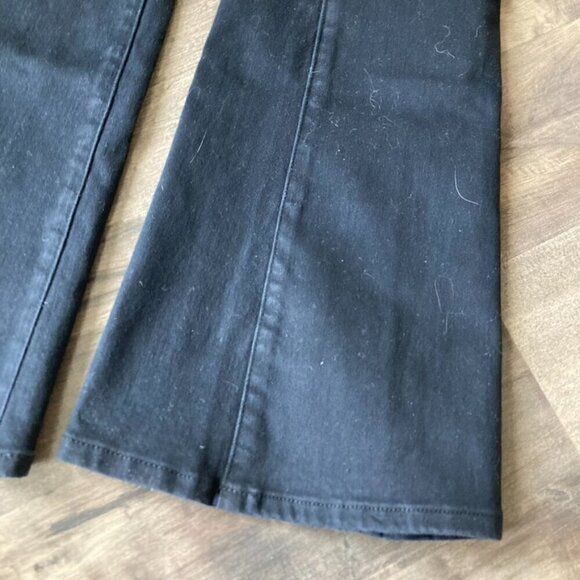 NWT Anthropologie Good American Good Legs Flare Jeans Black Sz XS - Picture 3 of 8